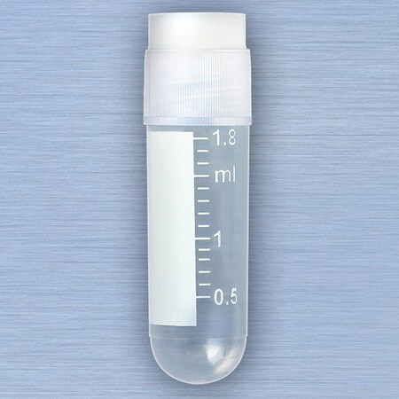 Globe Scientific CryoClear Vials, 2.0mL, STERILE, Ext Threads, Attached Screwcap, 50PK 3011-50